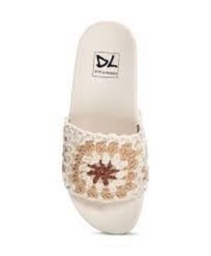 Dirty Laundry Women's Worble Crochet Platform Flatform Wedge Slip On Sandals 9